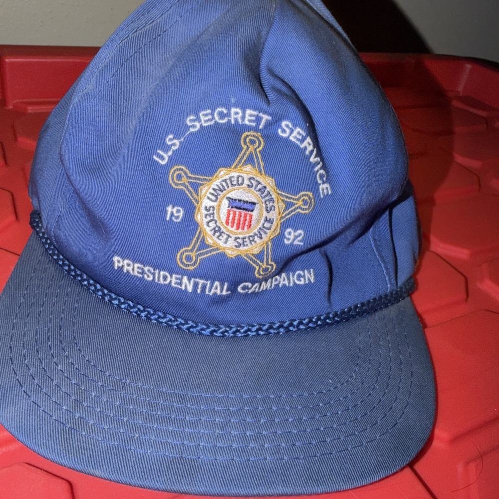Vintage 1992‎ U.S. Secret Service Presidential Campaign Snapback Hat USA